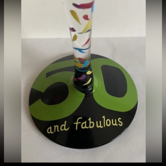 New Lolita collection. ‘50 & Fabulous’ birthday wine glass. - Picture 2 of 7